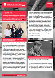 Logenplatz im UdK-Newsletter
